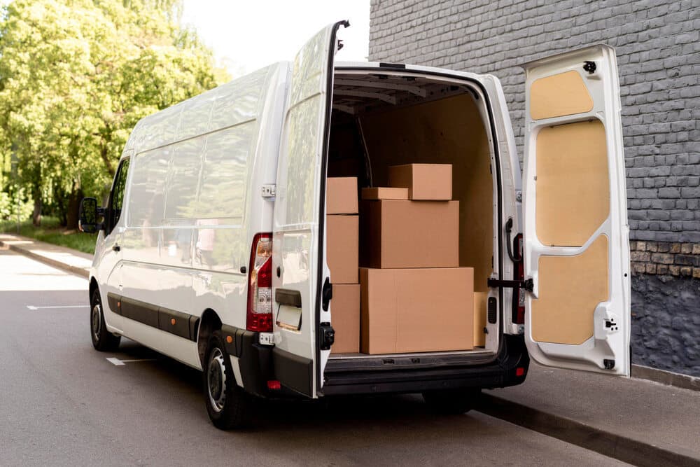 Boxes Inside The White Van — Removals and General Freight In Port Macquarie, NSW