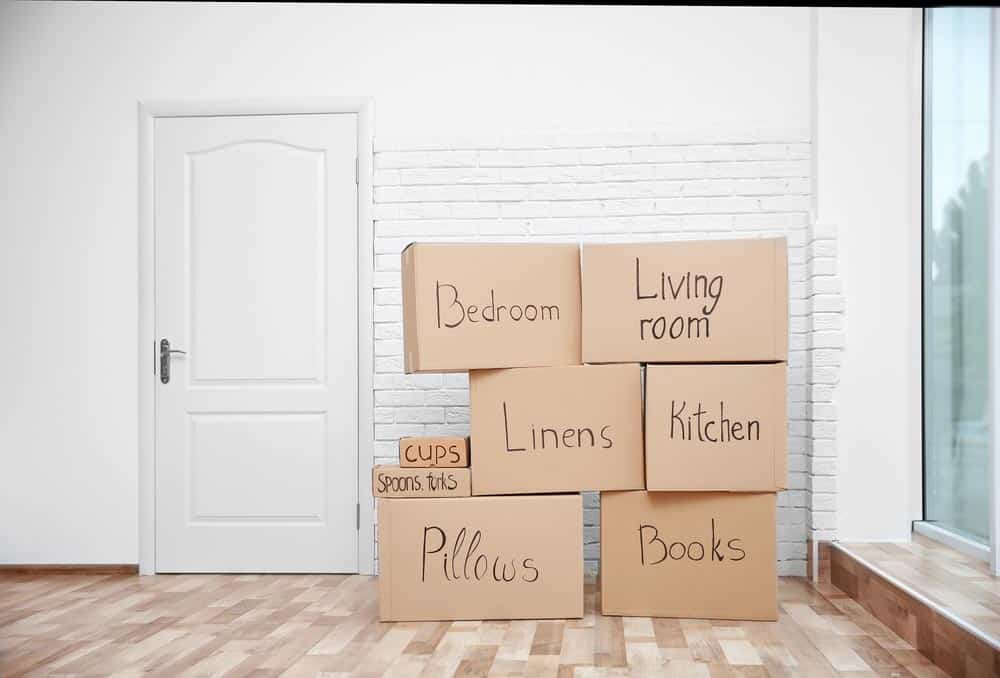 Moving Box With Labels